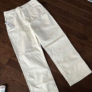 Rollas Heidi ButterCream Wide-Leg Jeans NWT